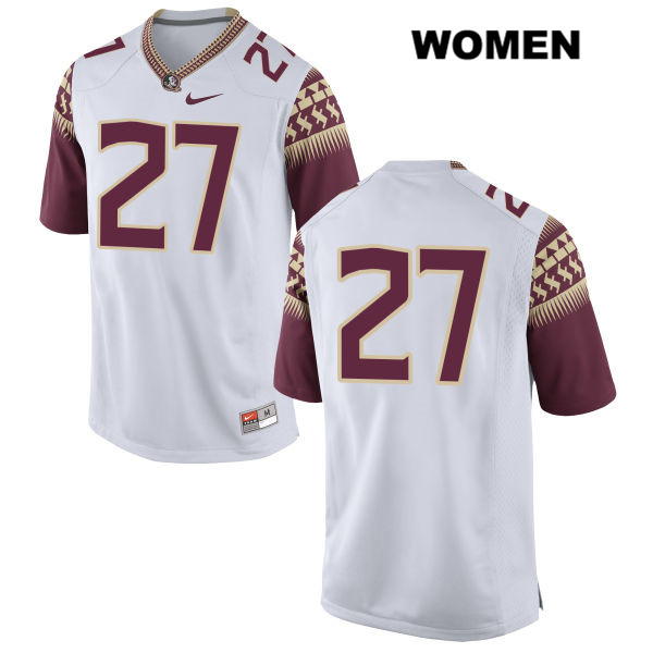 Women's NCAA Nike Florida State Seminoles #27 Zaquandre White College No Name White Stitched Authentic Football Jersey GNI6169ZQ